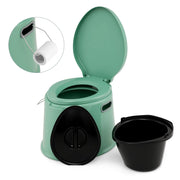 Toilette portatile compatta per campeggio 41 x 49,5 x 34 cm facile da pulire verde 20_0014387