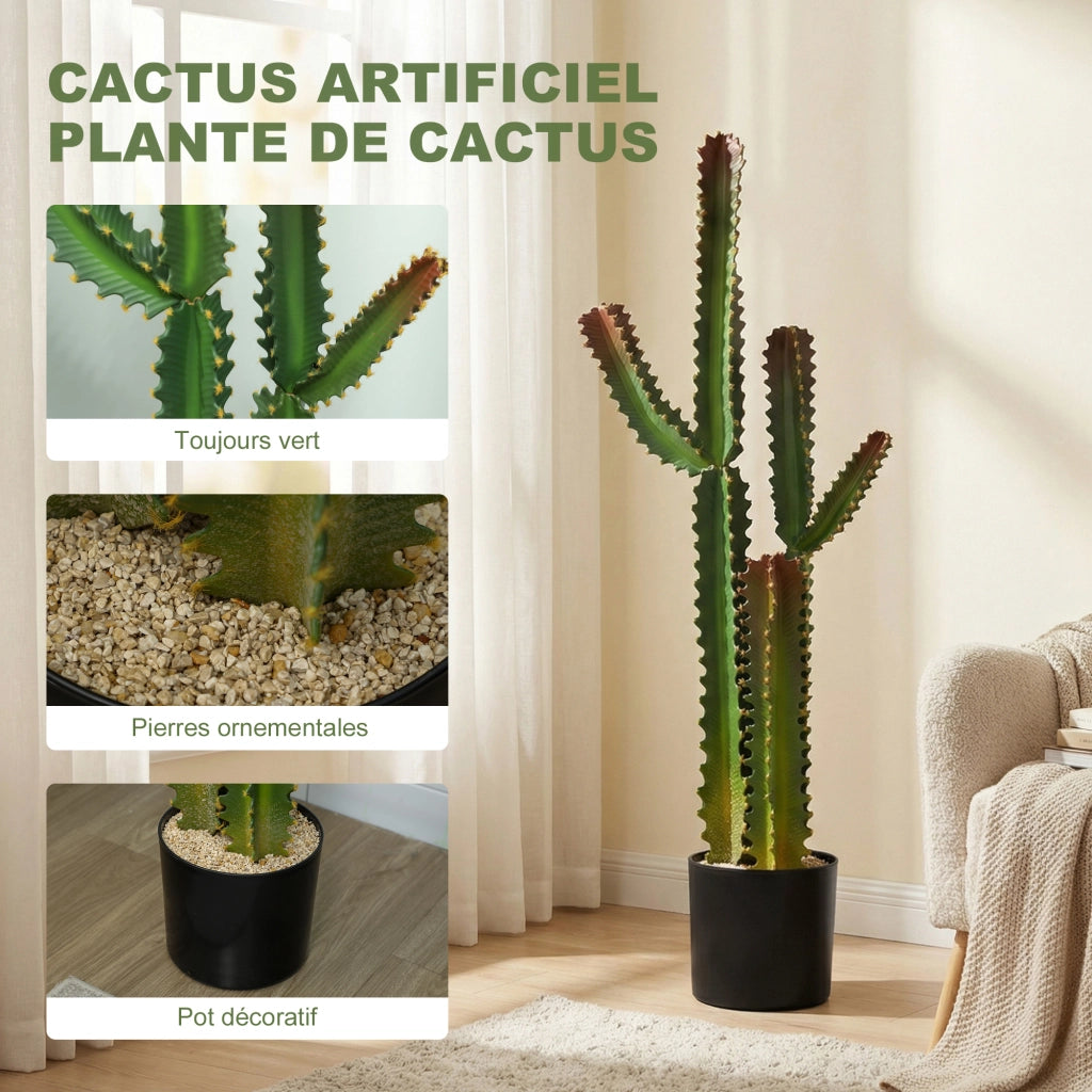 Albero Cactus Artificiale in Vaso ¨C zephmum ¨C Verde 111 cm