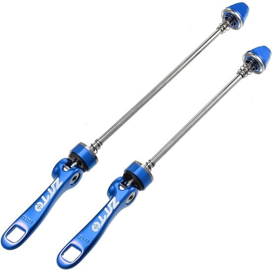 Accessori per bicicletta - Sospensione rapida doppia - Lega di alluminio/Acciaio - 15cm/19cm - Blu - Fissaggio universale - Facile da utilizzare - Accessori per bicicletta