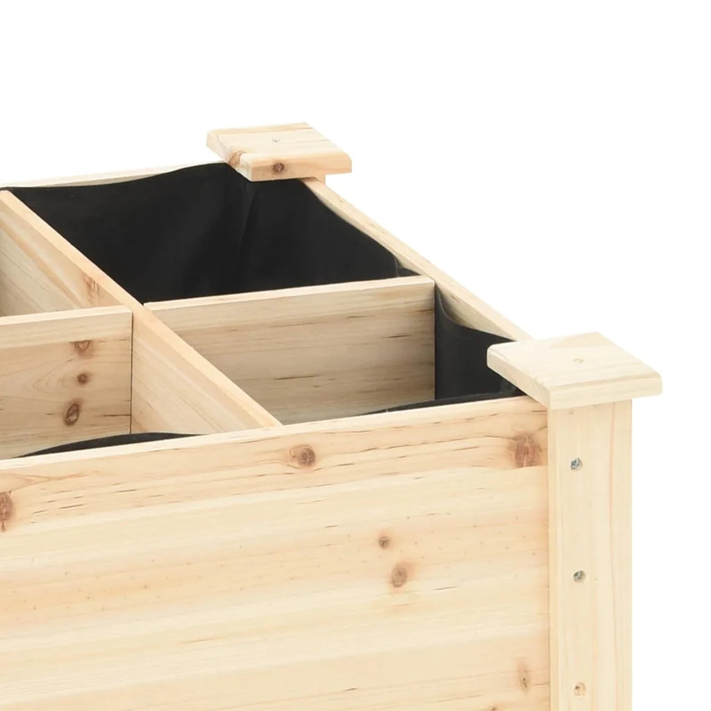 Fioriere | Cassetta per fiori | Vaso da giardino con lo scaffale Beige 161,5 x 45 x 76,5 cm