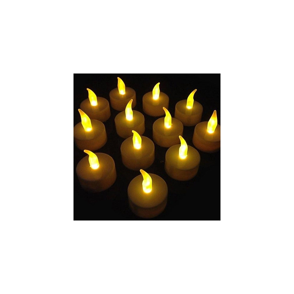 Trade Shop - Set 10 Candele Lanterne Tealight Tea Light Elettriche Led Batteria Decorazione -