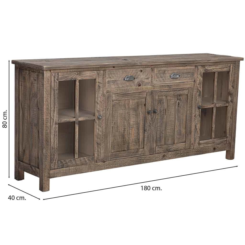 Credenza in legno marrone 80x40x180h cm