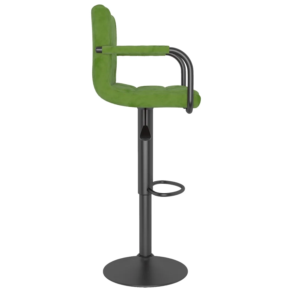 Sgabello da Bar Verde Chiaro in Velluto 334650