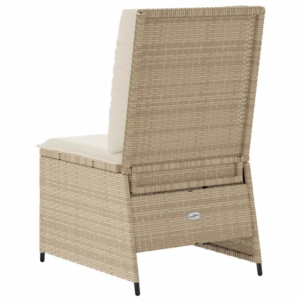 Divano da giardino con cuscino Nero e Bianco Crema polyrattan 3394480