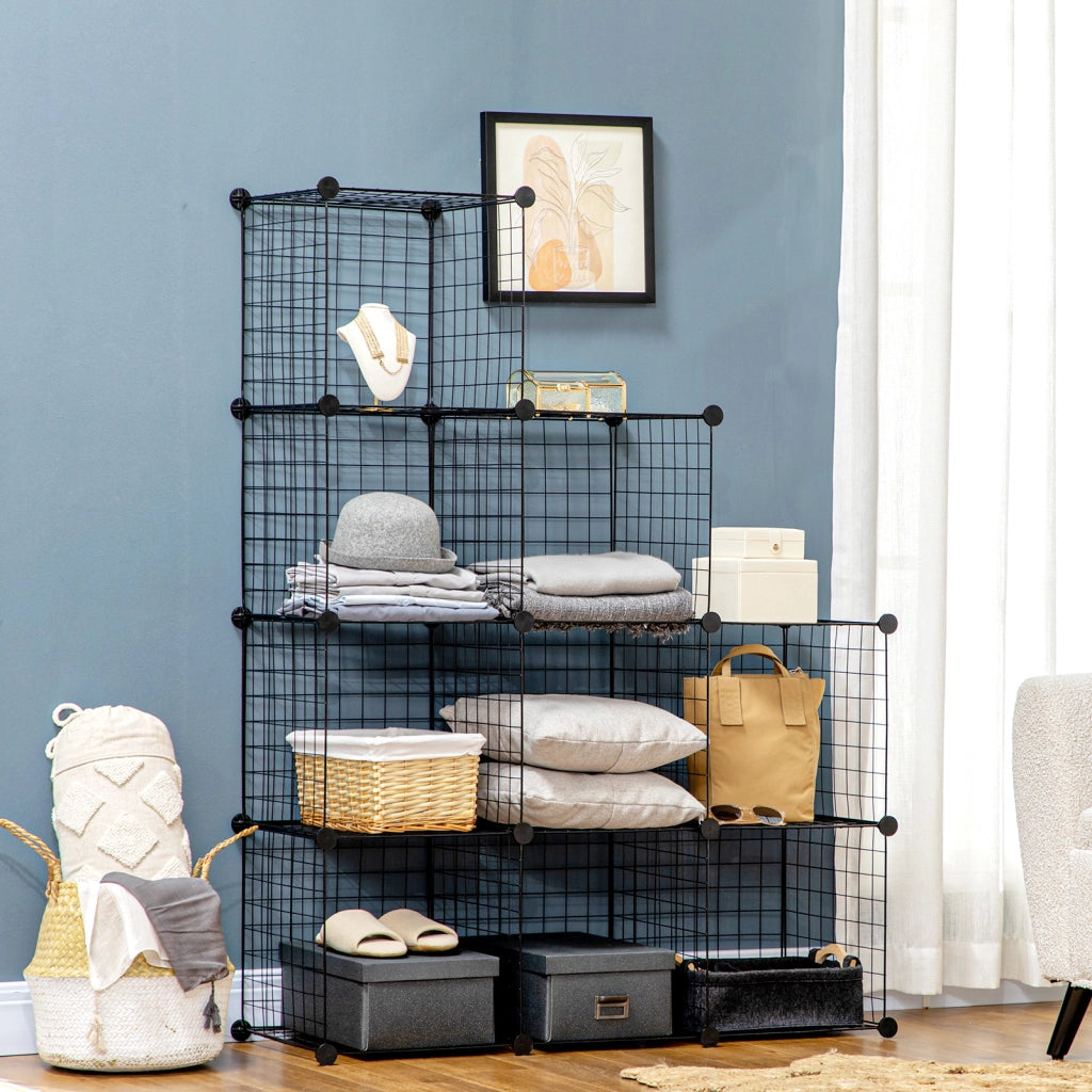 Libreria a cubi in metallo e PP ¨C Minimal ¨C 35x35x35 cm nera