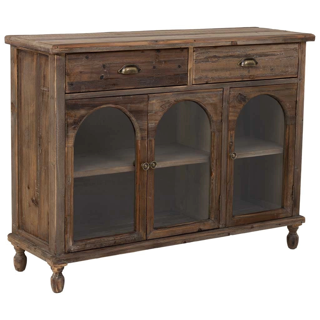 Credenza in legno con 2 cassetti e 3 ante 120x38x90