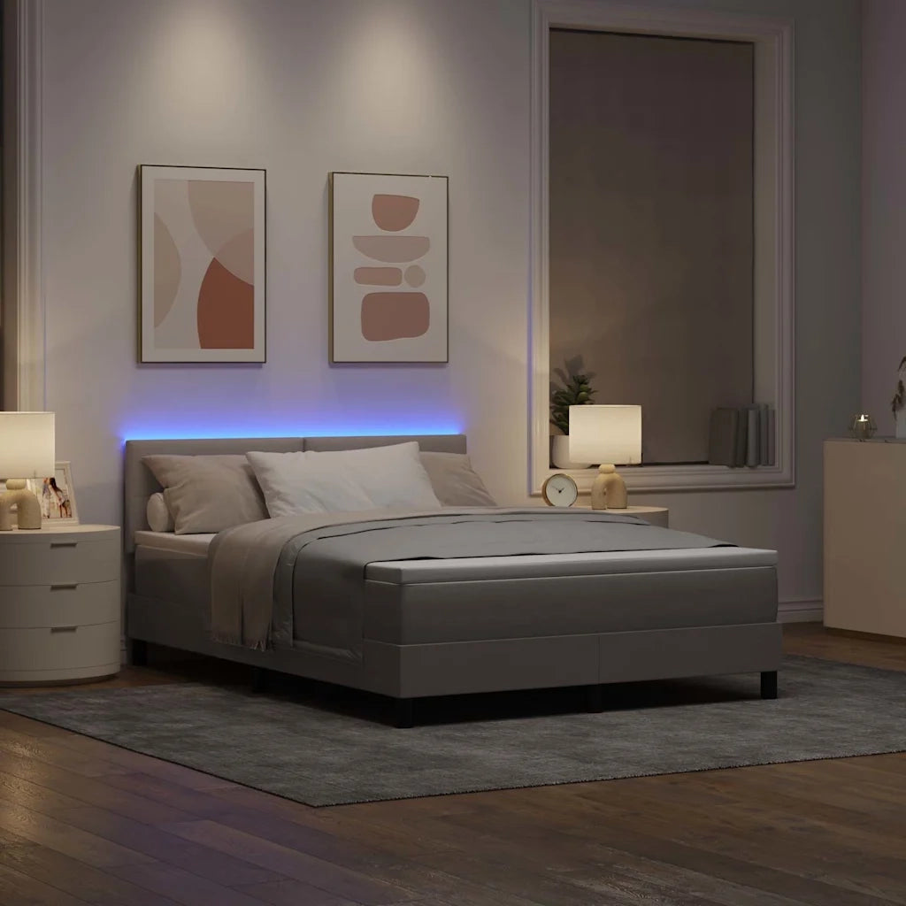 Letto a molle con materasso con led Talpa 140 x 190 cm Tessuto