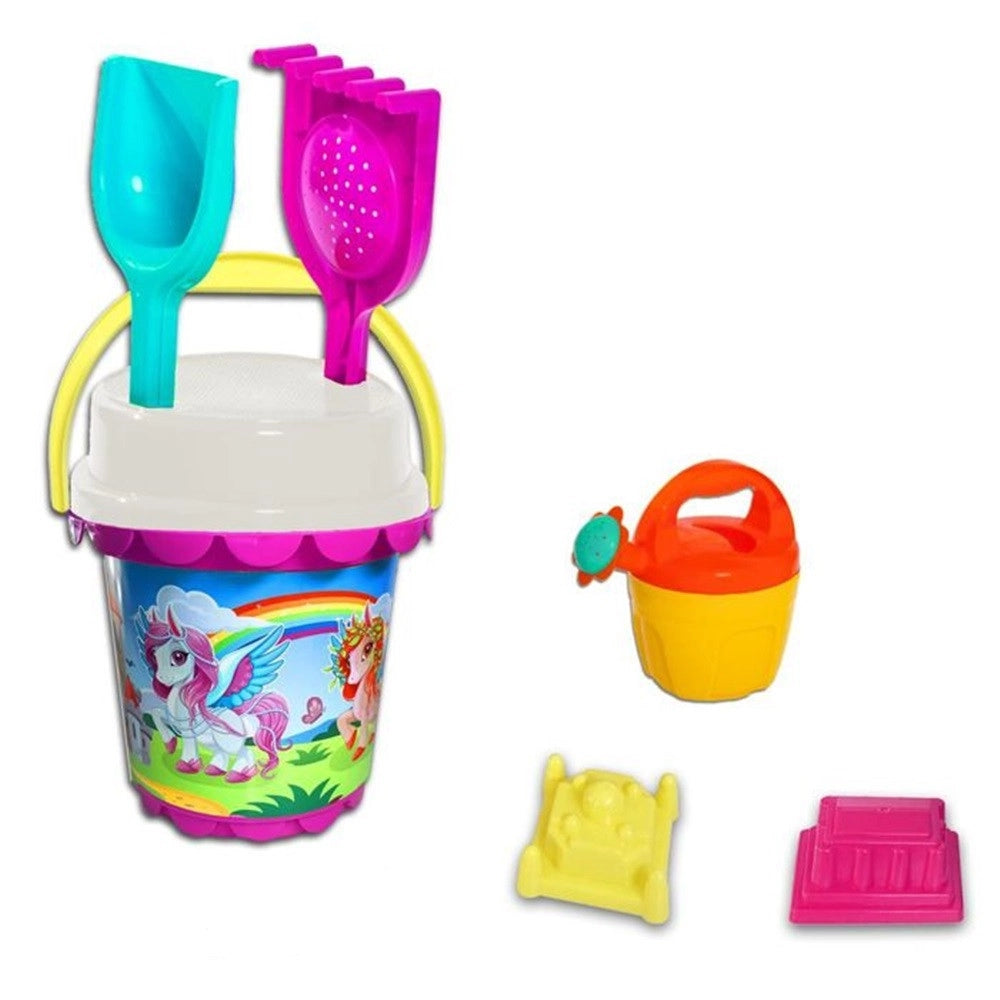 Trade Shop - Set Completo Secchiello Accessori Giochi Mare Bambini Con Grafica 26x48cm 114411 -