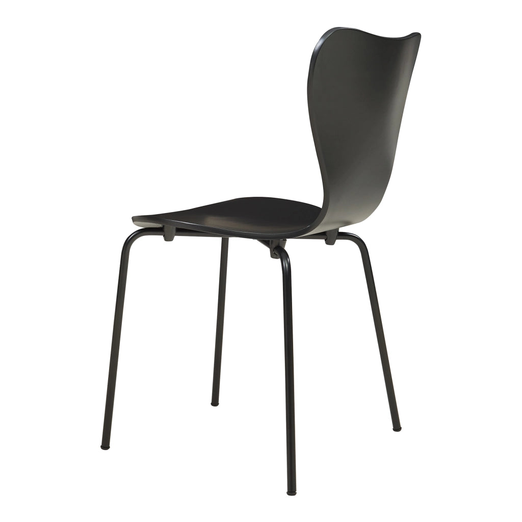 Set di 4 Sedie da Sala Essunga Impilabili - Nero [en.casa]
