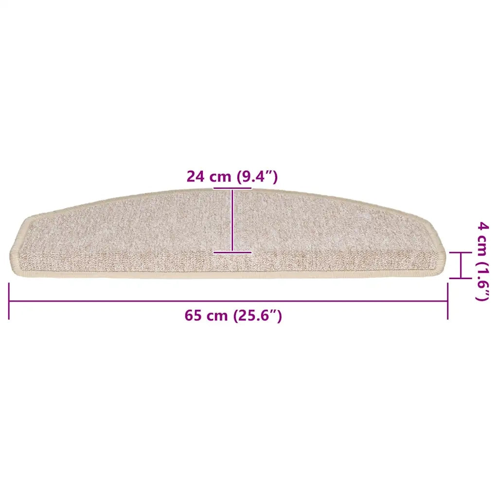 Tappetini per scale 30 pz 65x24x4 cm tortora semicircolari grandi 3365755
