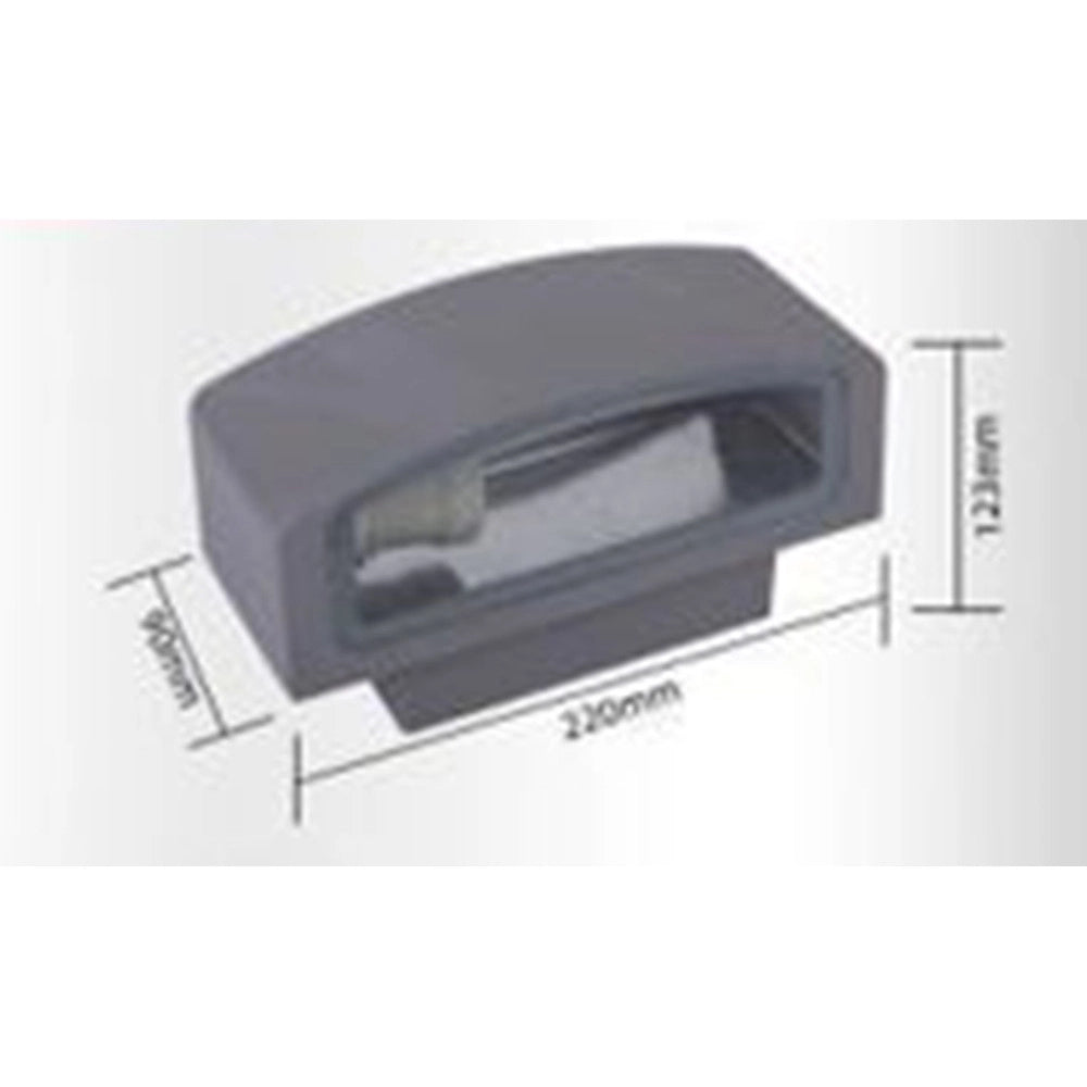 Trade Shop - Applique A Parete Per Esterno Ip44 Attacco E27 Luce Lampada Da Muro Grigio Es29 -