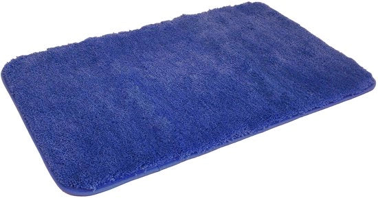Matte da bagno blu reale, microfibra, 60x100 cm