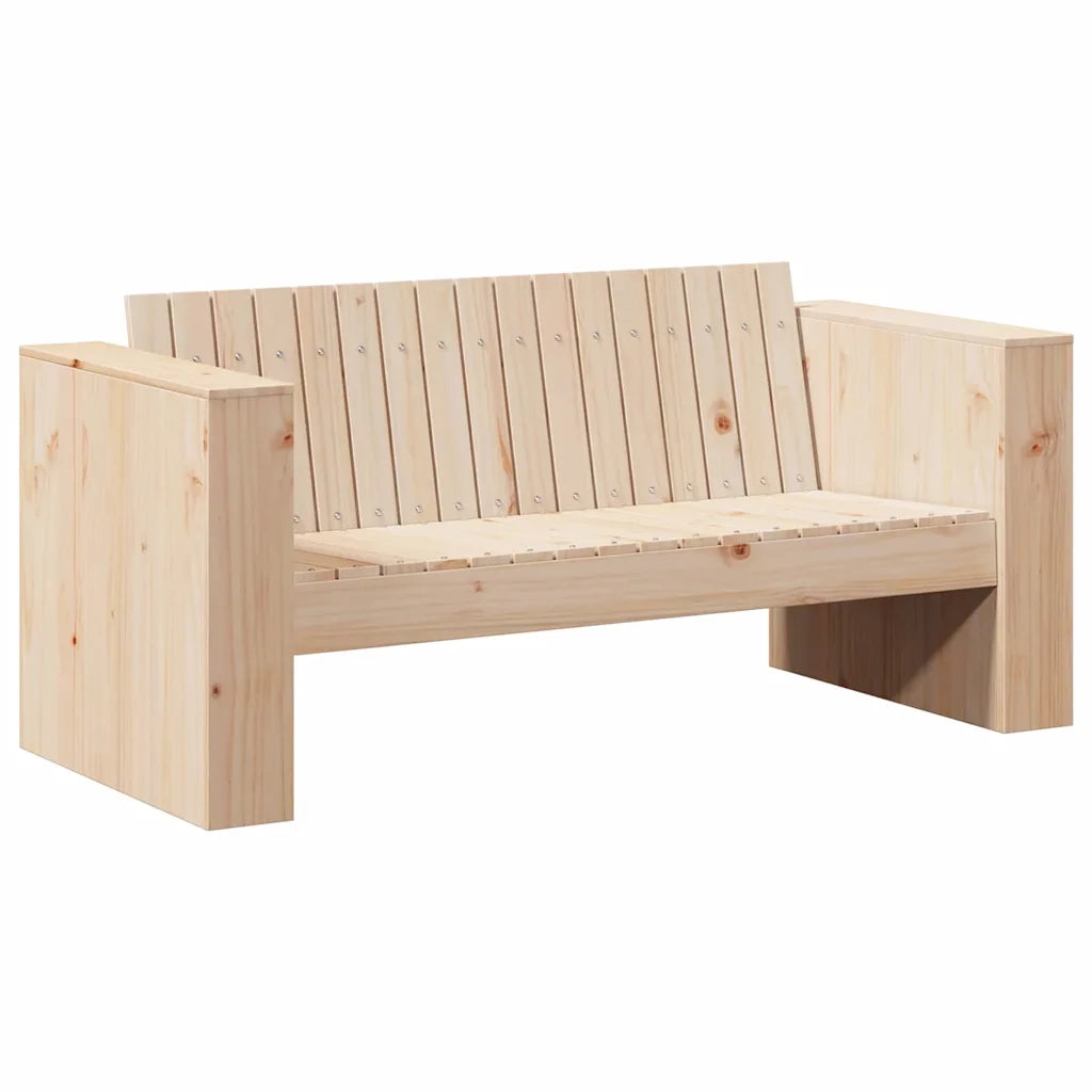 Divano da giardino Naturale 134 x 60 x 62 cm Pino massello 873866