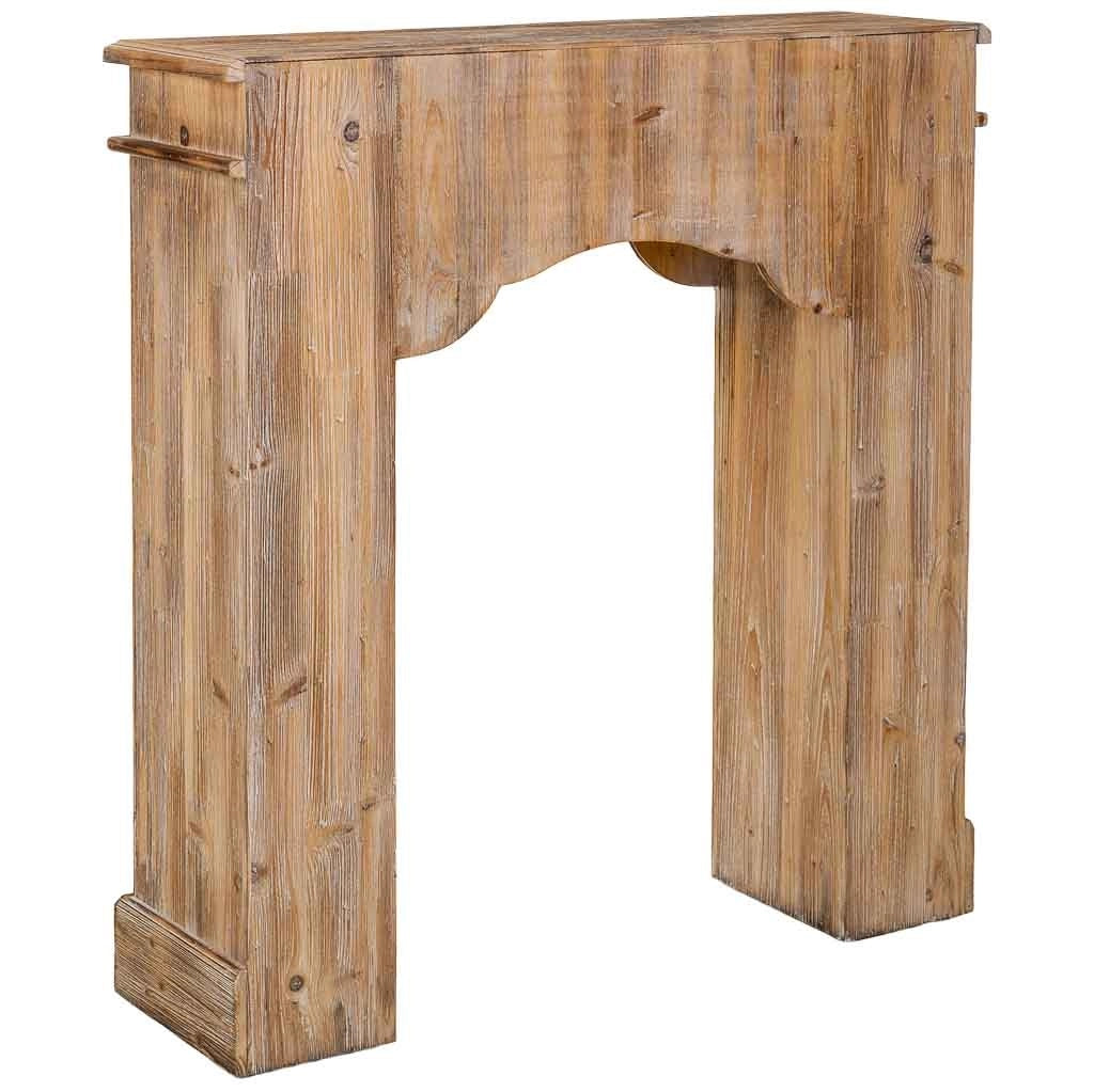 Cornice per camino in legno marrone 100x29x110h cm