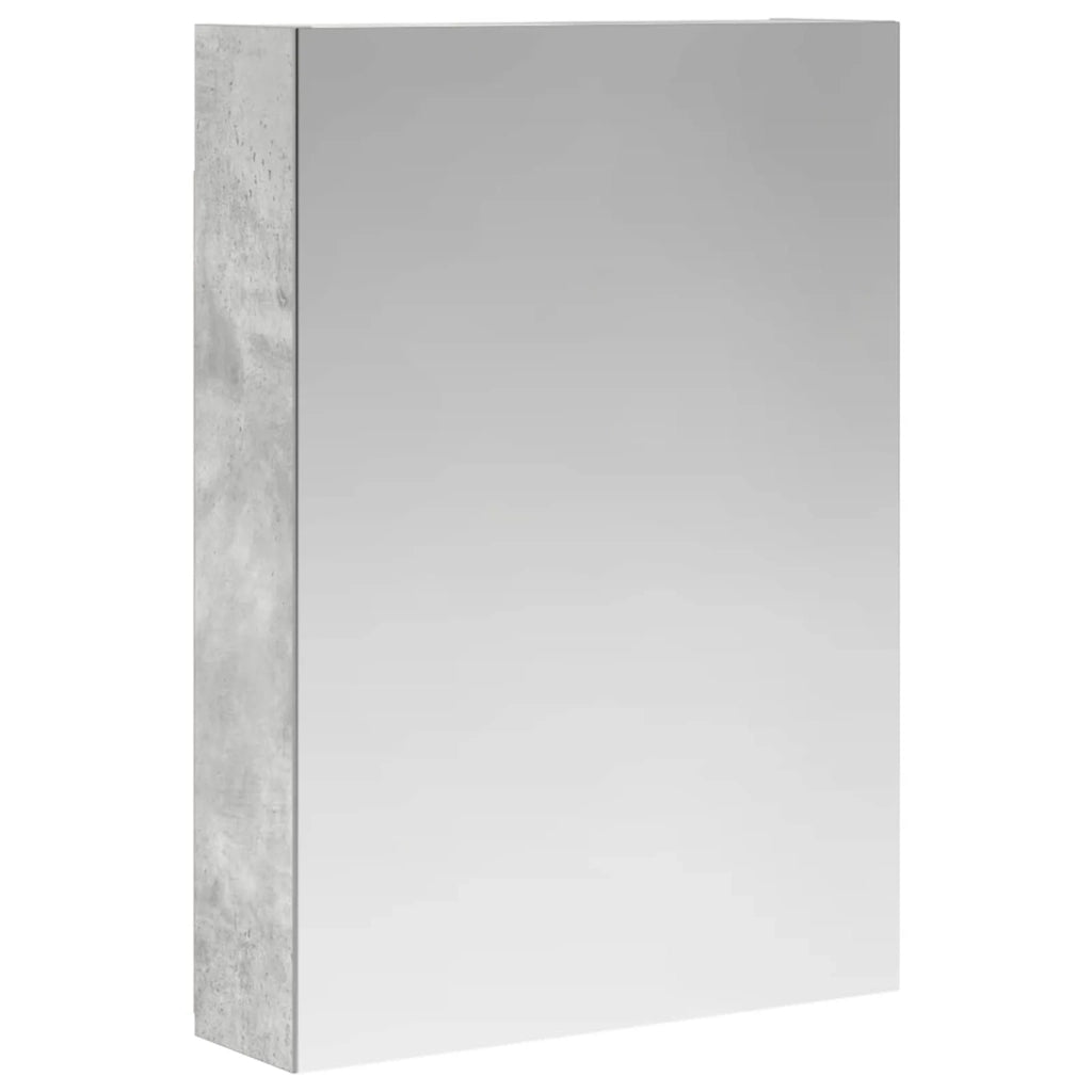Mobiletto per specchio da bagno con lo scaffale Grigio cemento 889042