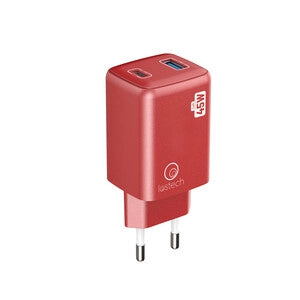 Caricatore Gan 45W Rosso USB con USB a Cavo USB con USB C Lostech