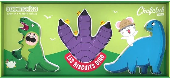 Forme di biscotti per bambini, tema: scontro di dinosauri