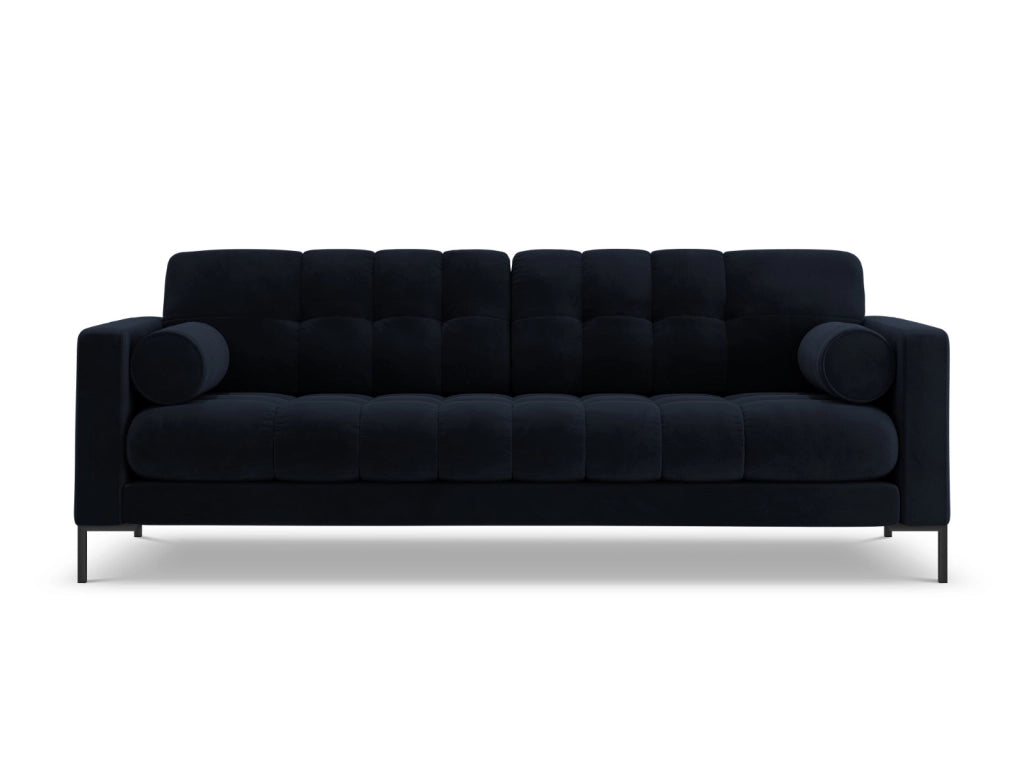 Cosmopolitan Design - Divano "Bali" 4 posti in velluto blu scuro 
