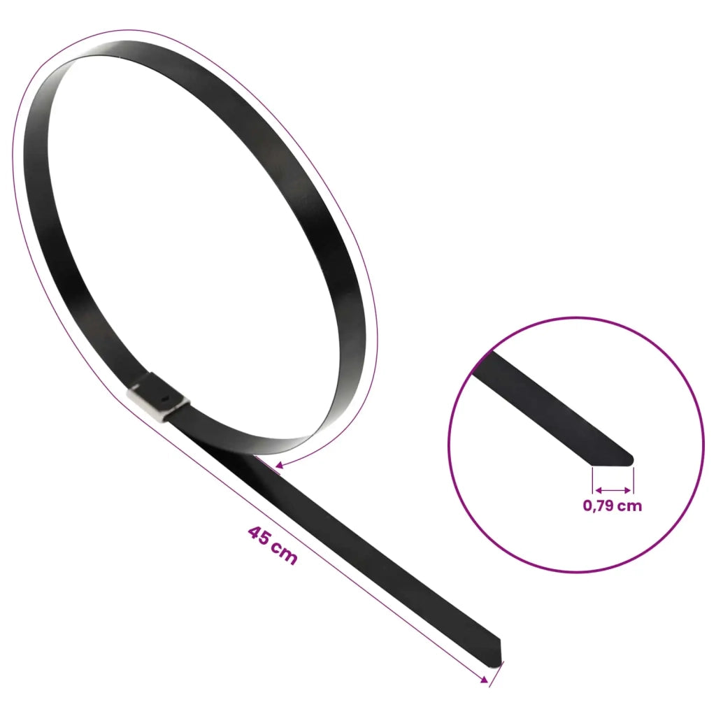 Fascetta per Cavi 12 pz 7,9 x 450 mm Nero 42029396