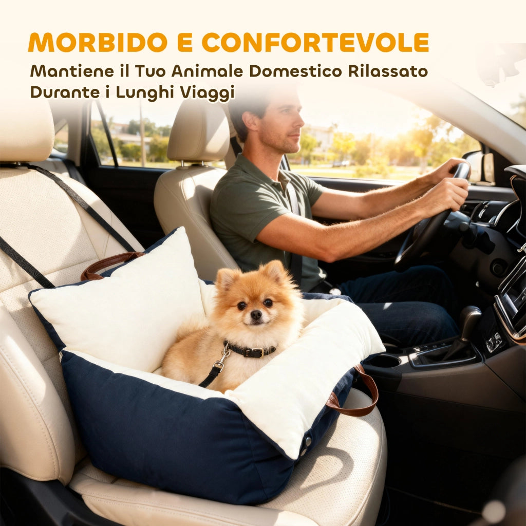 Seggiolino Auto per Cani ¨C Minimal ¨C Blu