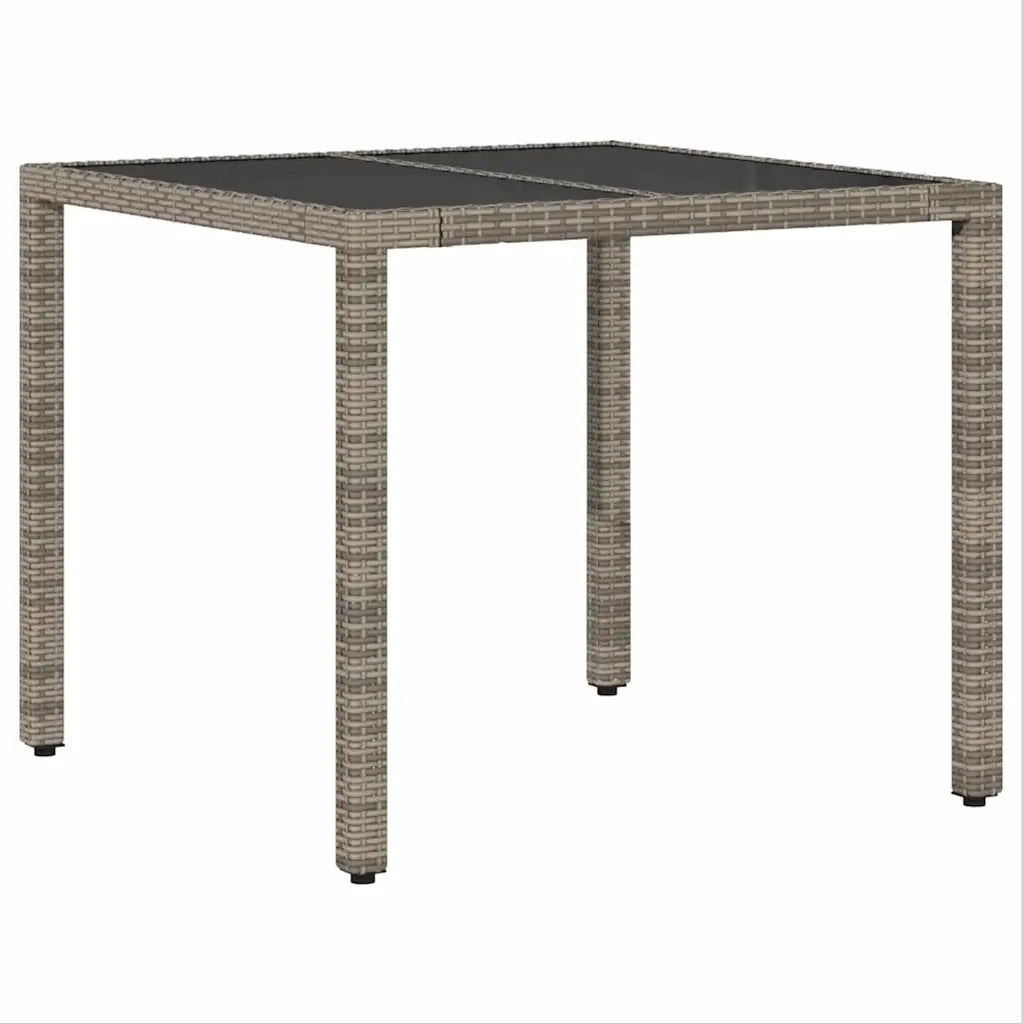 Set da Pranzo per Giardino 3 pcs Grigio polyrattan 3334871
