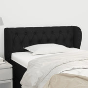 Testiera ad Orecchio-Testata con Orecchie Nera 103x23x78/88 cm in Tessuto 100656