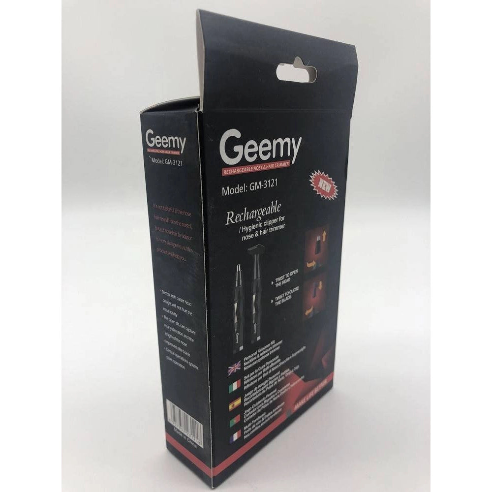 Trade Shop - Regolabarba Rifinitore Naso Orecchie Batteria Ricaricabile Professionale Gm-3121 -