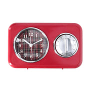 Orologio plastica con timer rosso cm 17x5x10,5