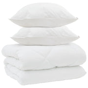 Piumone | Duvet Invernale con cuscino 3 pz Bianco Microfibra