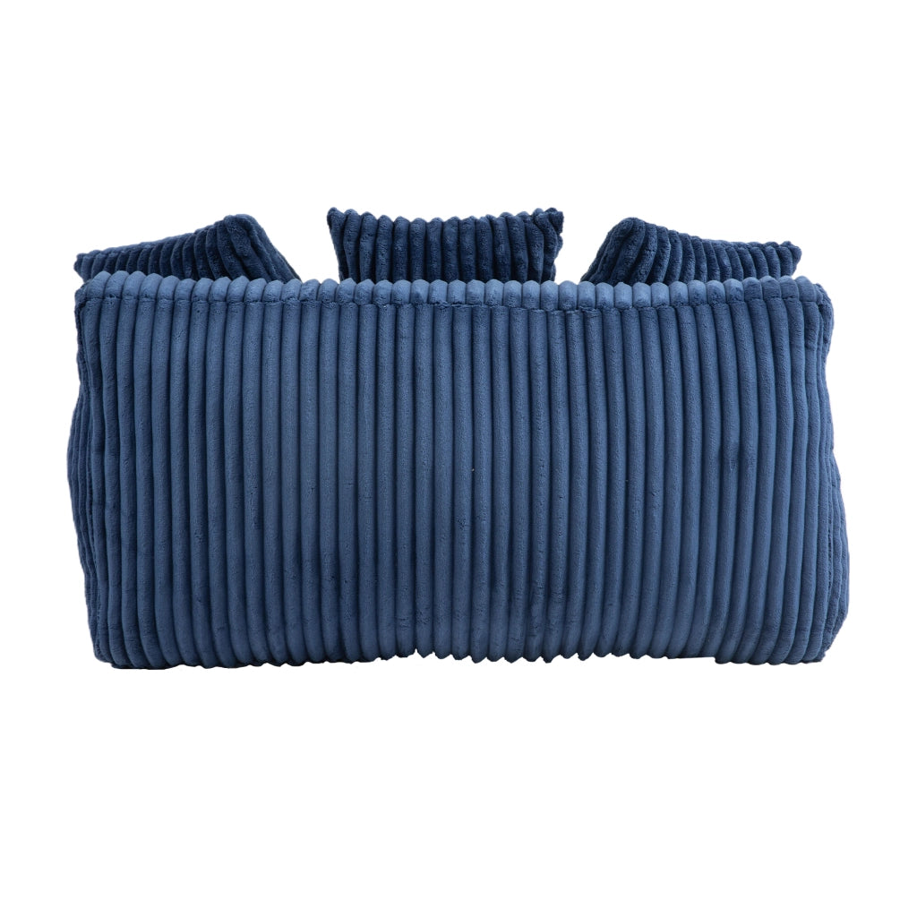 Divano letto moderno - Zephmum- 3 cuscini morbidi blu marino