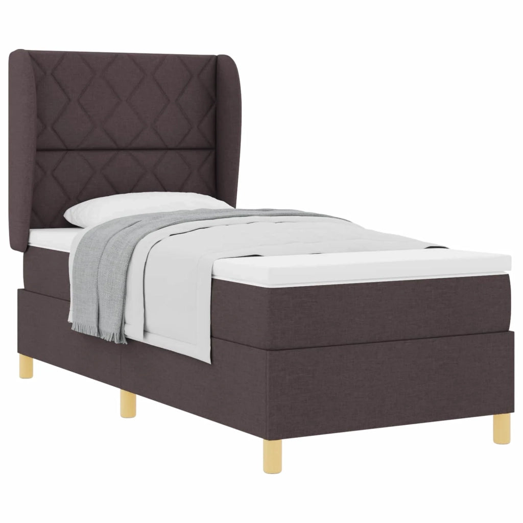 Letto con molle e materasso Grigio Scuro 90x190 cm Tessuto 3340791