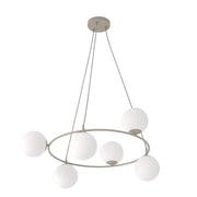 Lampada a sospensione AZURA 6xE14 beige/bianca Emibig