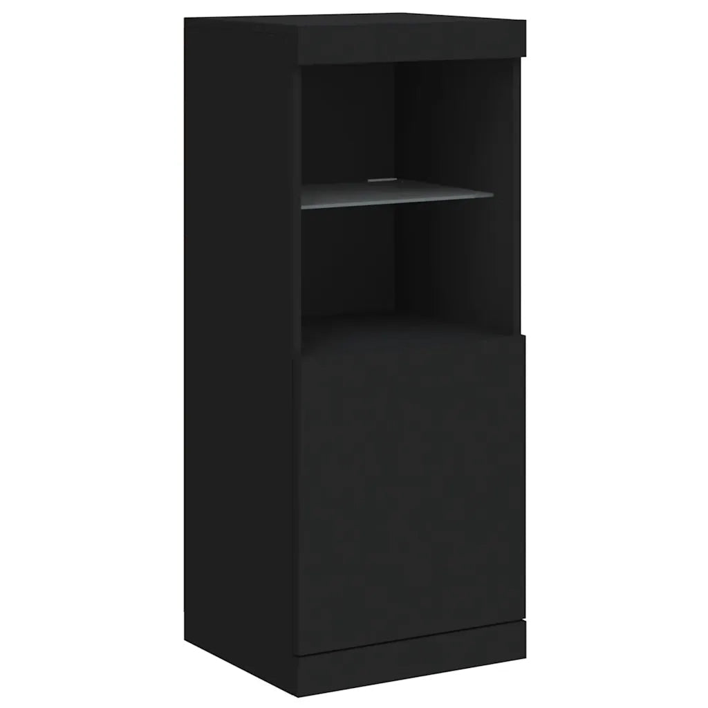 Credenza con Luci -Buffet-Armadio da cucina Nera 41x37x100 cm 685070