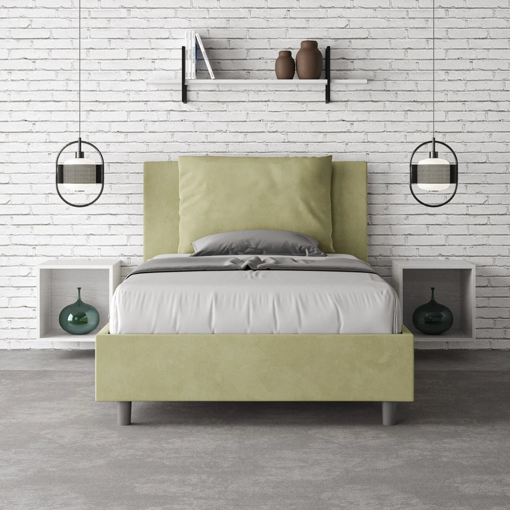 Letto 1 Piazza e Mezzo 120x200 cm con Rete Antea Tè Verde