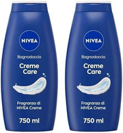 NIVEA BAGNODOCCIA CREME CARE SET DA 2 PZ BAGNOSCHIUMA NUTRIENTE + VITAMINE C E E OLI NUTRIENTI SET 750 ML