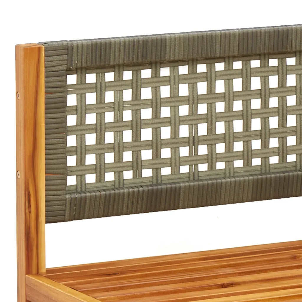 Set di divani da giardino 3 pz | Set Salotto da Giardino con cuscini in legno di acacia e rattan