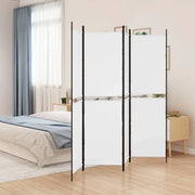 Divisorio a 4 Pannelli Bianco 200x200 cm Tessuto 350230
