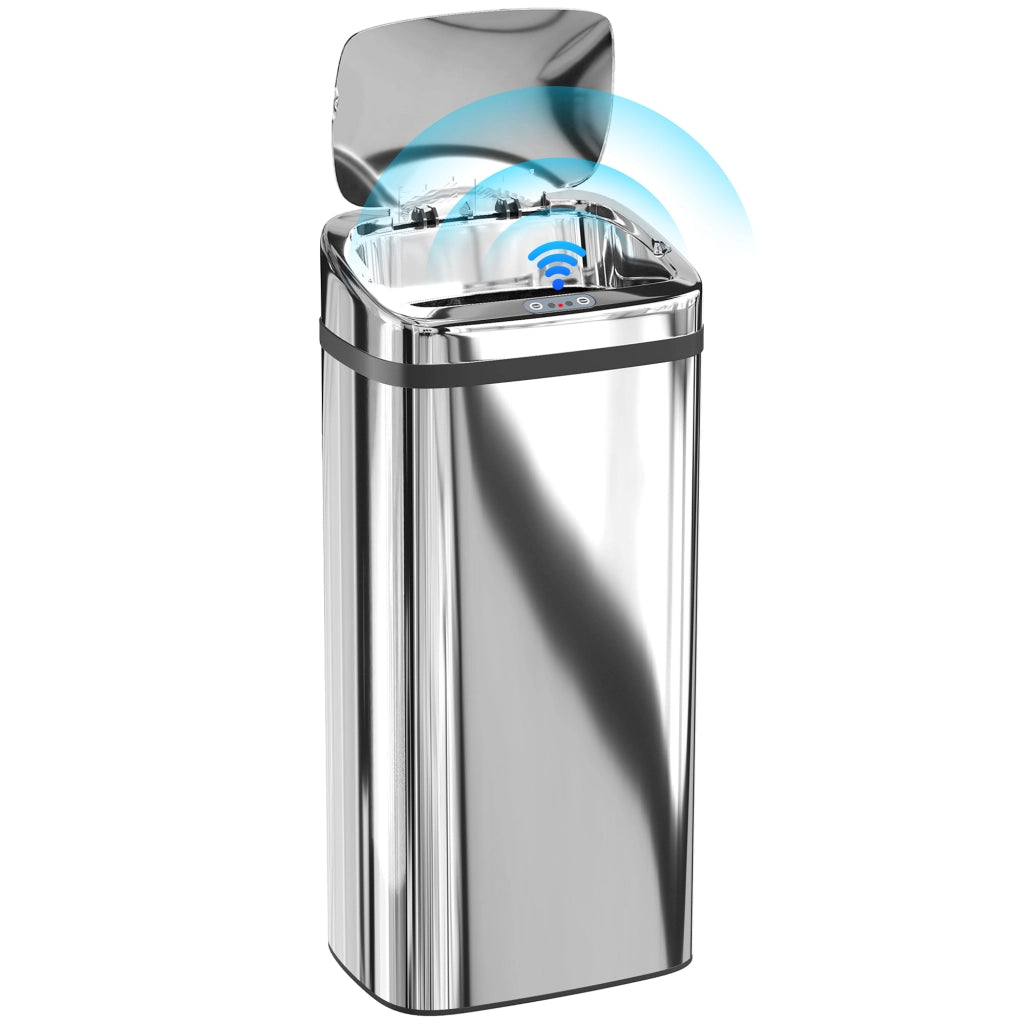 Pattumiera Automatica con Sensore ¨C Xylo ¨C 40L Argento 33x25x70cm