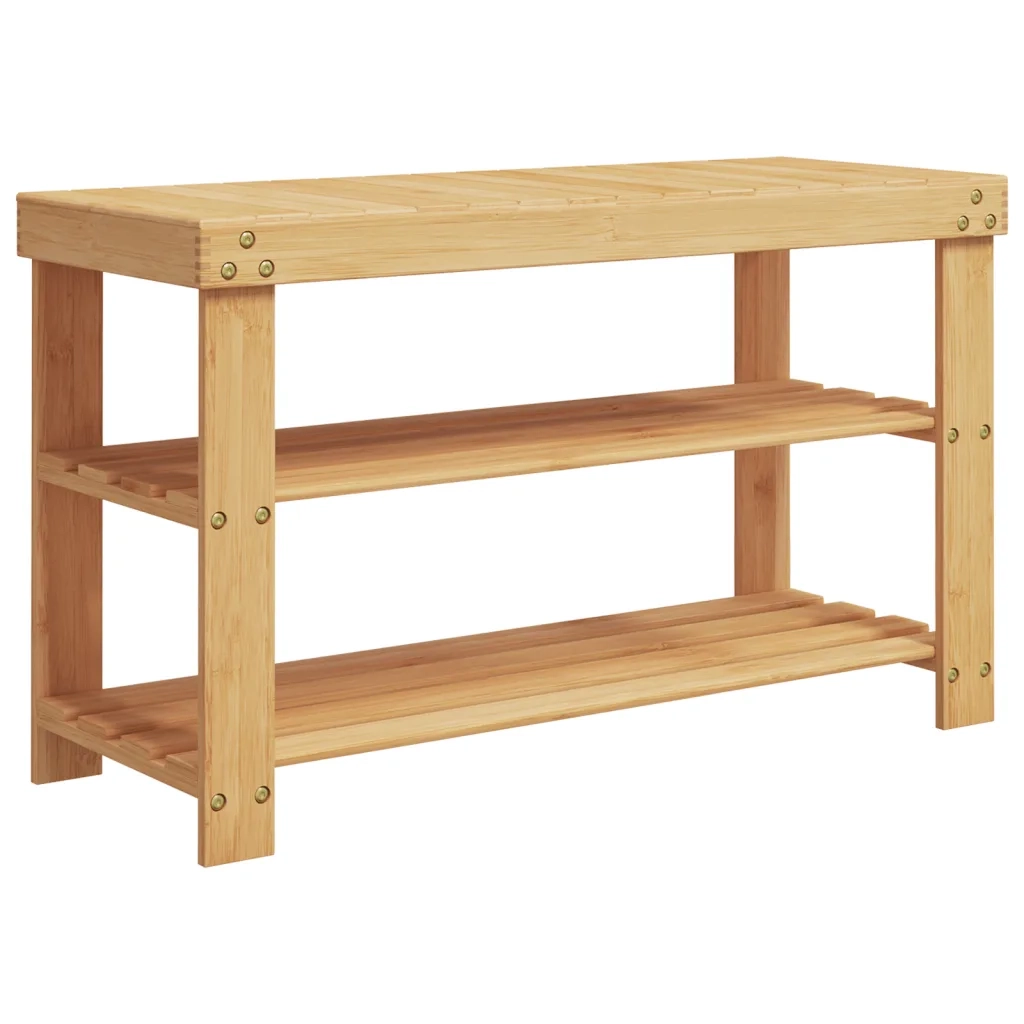 Scarpiera 3 Ripiani-Scaffale per scarpe 70x27,5x45 cm Bamb¨´