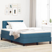 Letto a Sorgente LED con led Blu Scuro 120 x 190 cm Velluto
