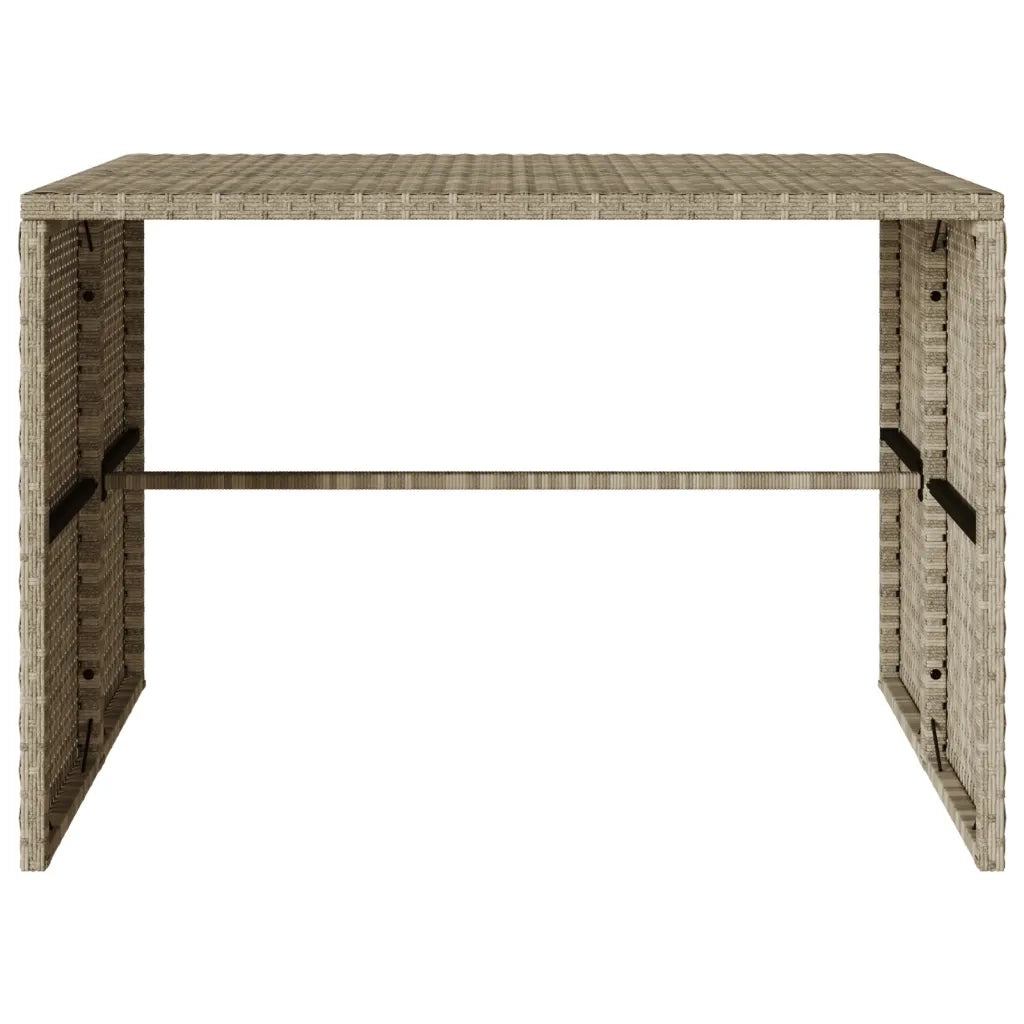 Set Pranzo da Giardino 3pz con Cuscini Grigio Chiaro Polyrattan 4003907