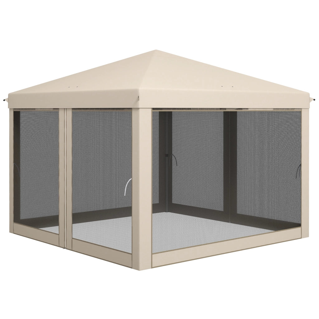 Gazebo da Giardino 3x3 m ¨C Minimal ¨C Beige Acciaio