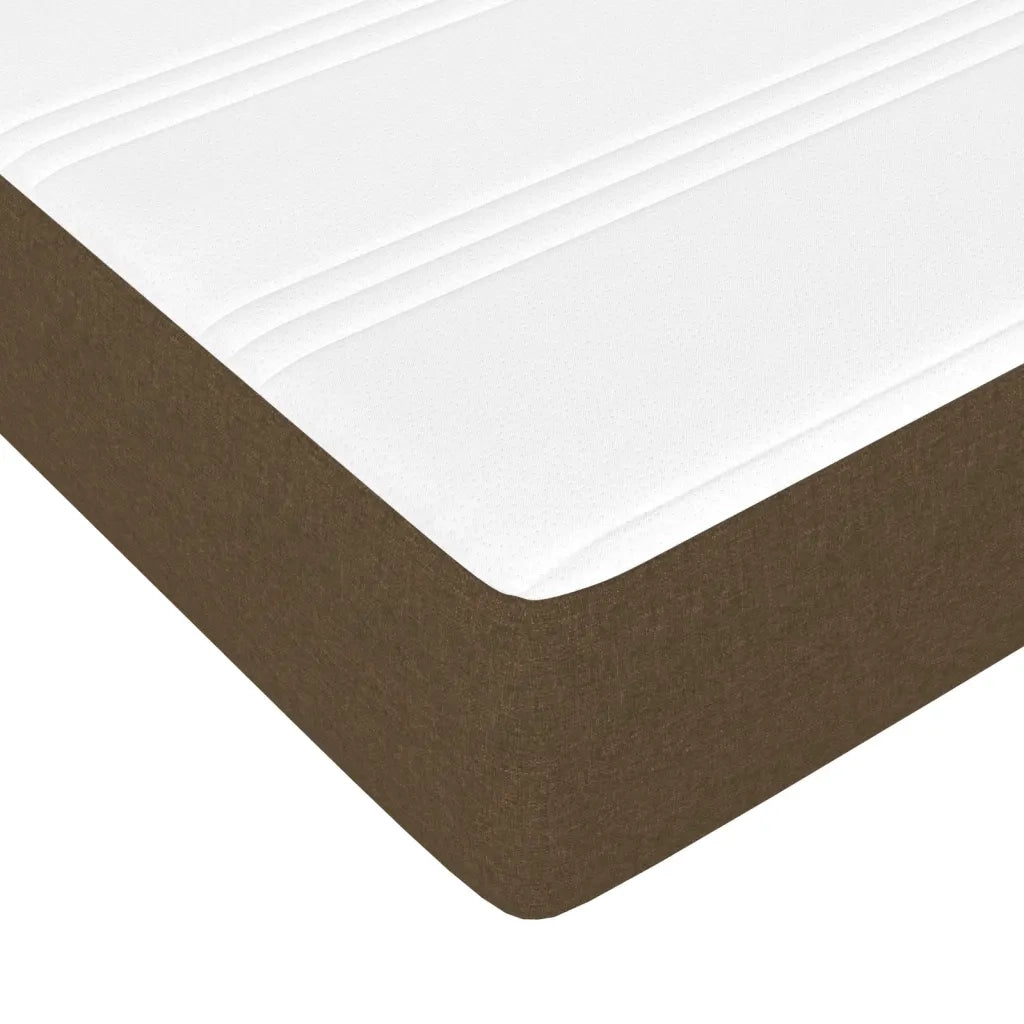 Materasso a Molle Insacchettate Rigidità Media Marrone Scuro 90x190x20 cm 347697
