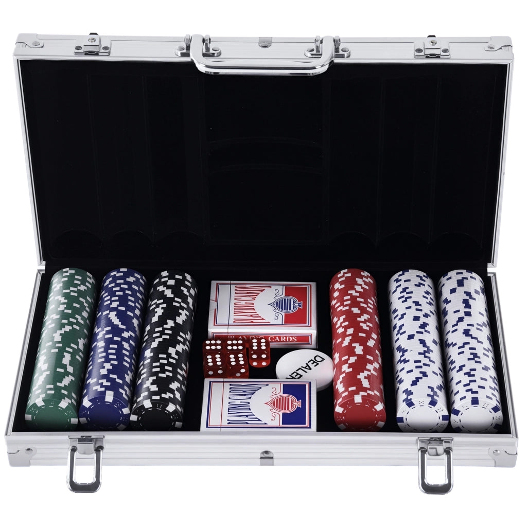 Set da Poker con 300 Fichas ¨C Minimal ¨C Aluminio