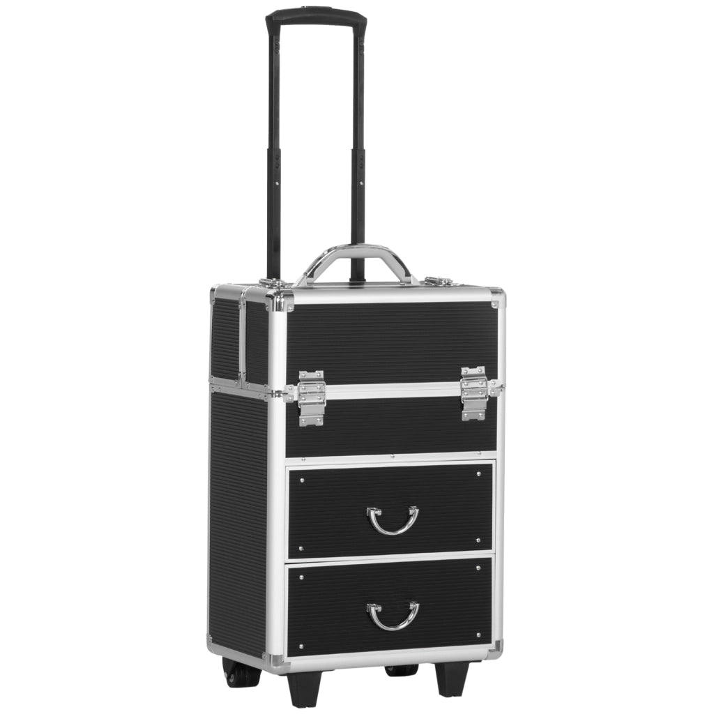 Valigia Vanity Trucco ¨C zephmum ¨C ABS Alu Nero 36x23x58 cm