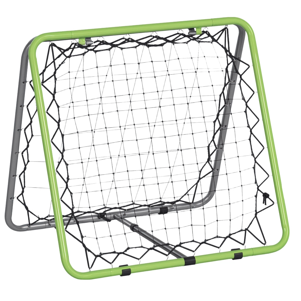 Rete Rimbalzo Calcio Baseball Basket ¨C Xylo ¨C Regolabile 5 Livelli Verde Nero 75x75x64cm