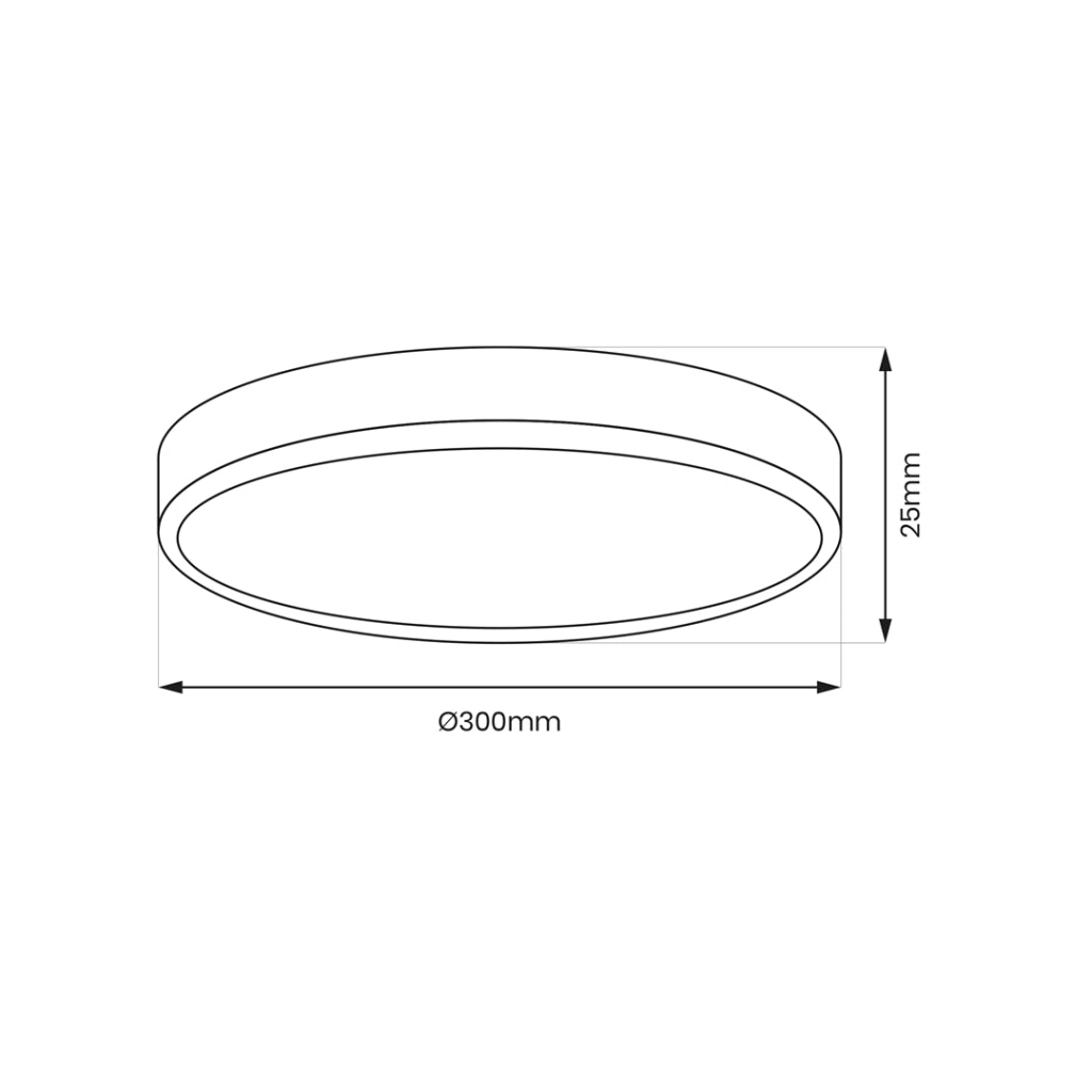 Plafoniera LED 24W 3CCT 2500lm 30x30cm Nera Milagro