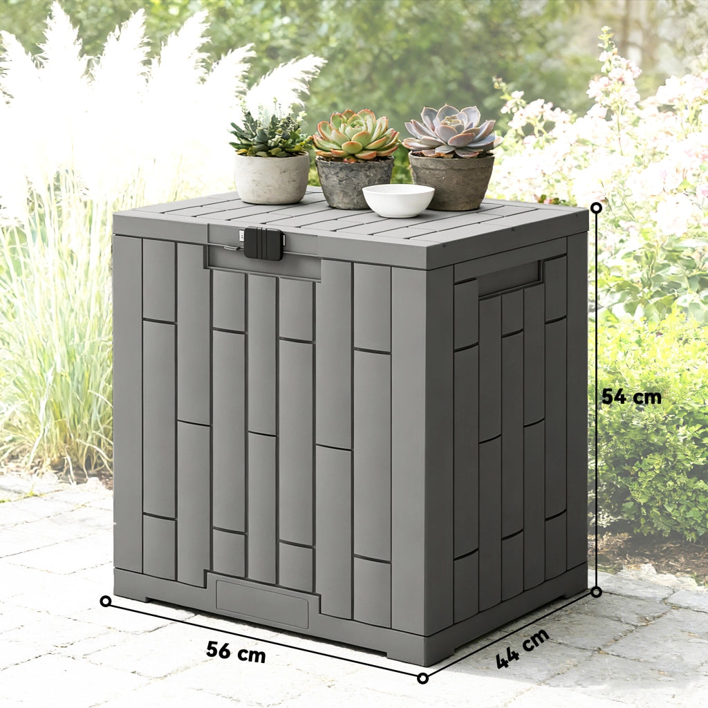 Ba¨²le per Esterno con Serratura ¨C Minimal ¨C Grigio 114L