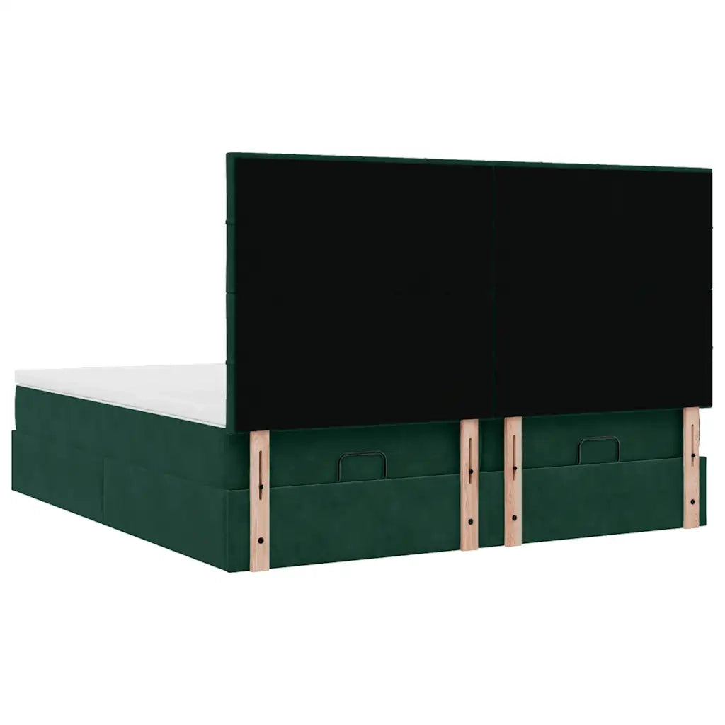 Struttura Letto Pouf con Materassi 180x200 cm Velluto 3313775