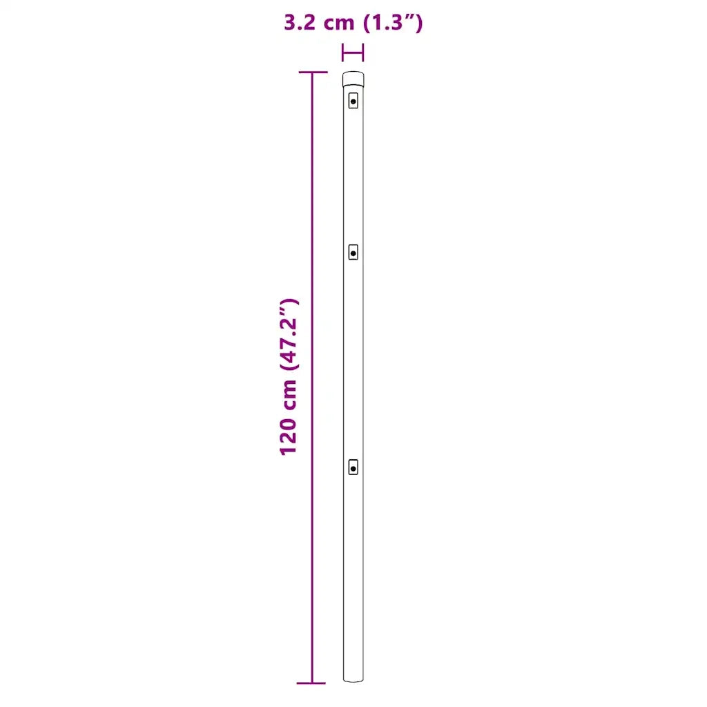 Palo della recinzione 13 pz Argento Acciaio CFW6019296